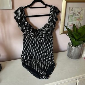 JCREW polka dot one piece